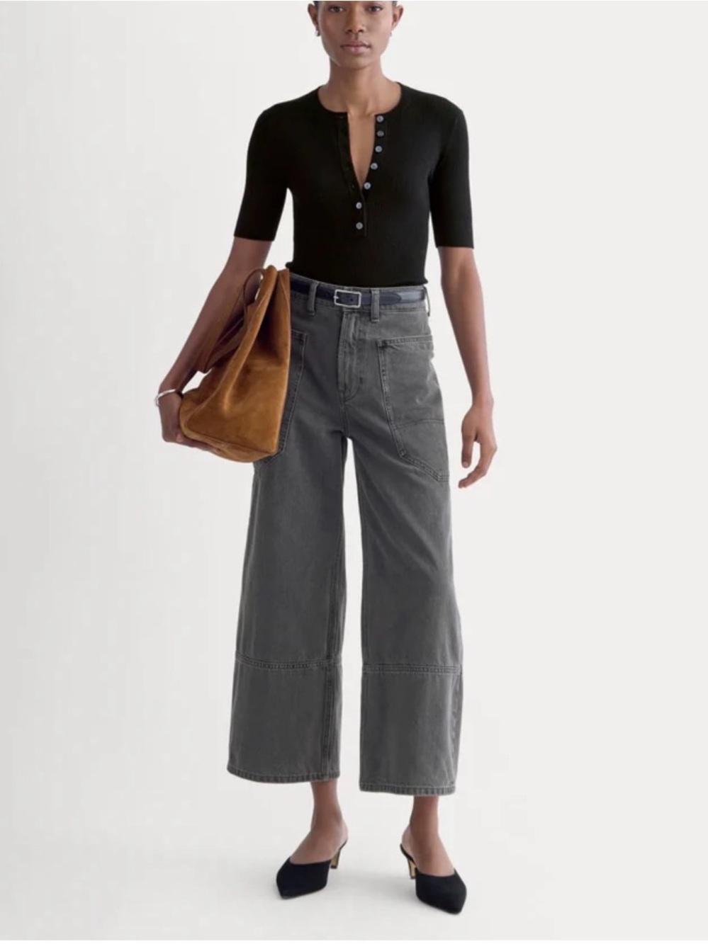 The Way-High® Gardener Cropped Jean | Washed Grey